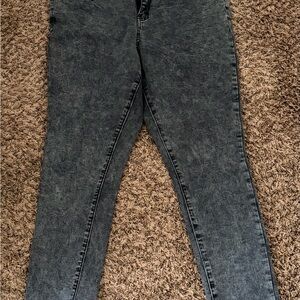Women's Black Washed Skinny Jeans